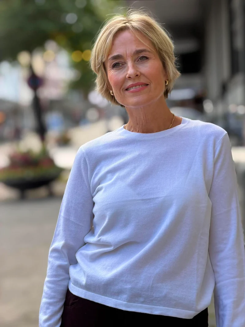 Cotton Cashmere Long Sleeve Tee