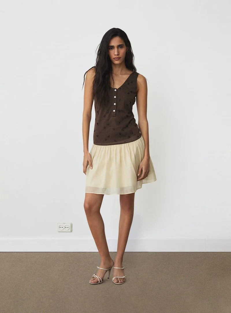 LIORA BROWN SHORT DRESS