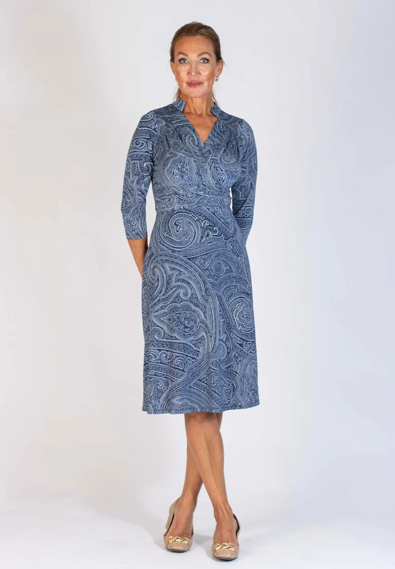 PAULINE - BLUE PAISLEY