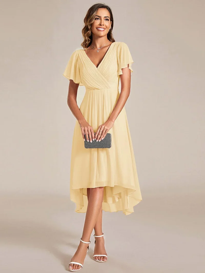 Kort klänning med ärm MG01923 yellow