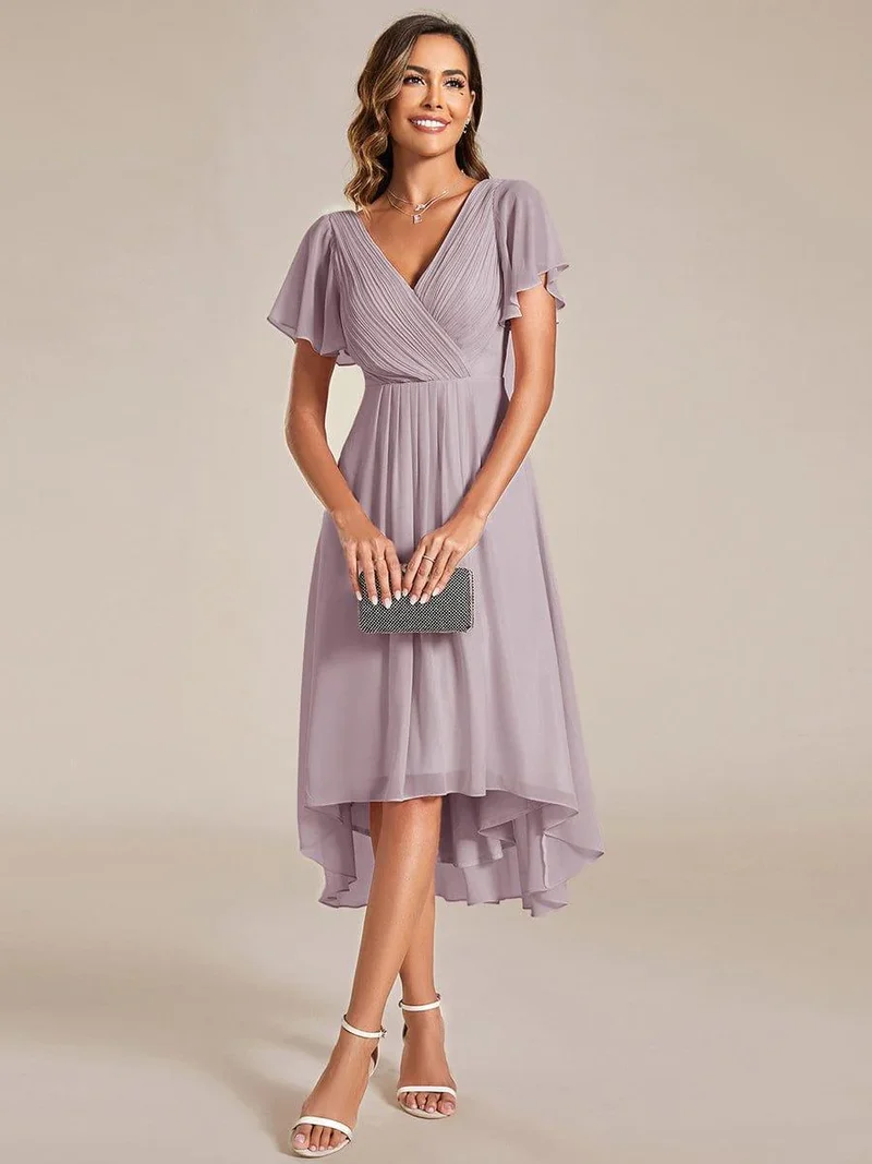 Kort klänning med ärm MG01923 lilac