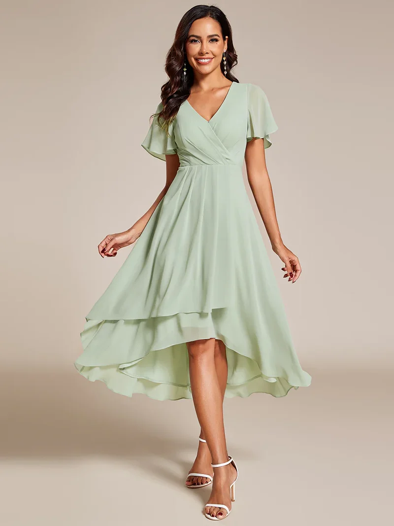 Kort klänning med ärm EG02088 mint green