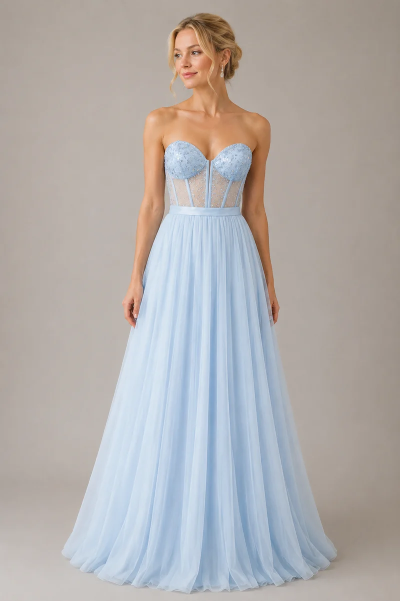 Aftonklänning / Balklänning Venitti Chiara baby blue