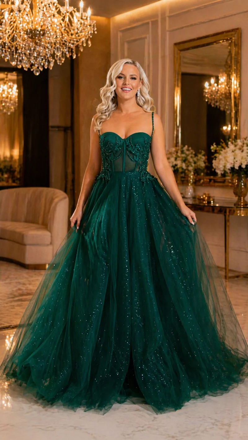 Balklänning / Aftonklänning TNN 537 emerald