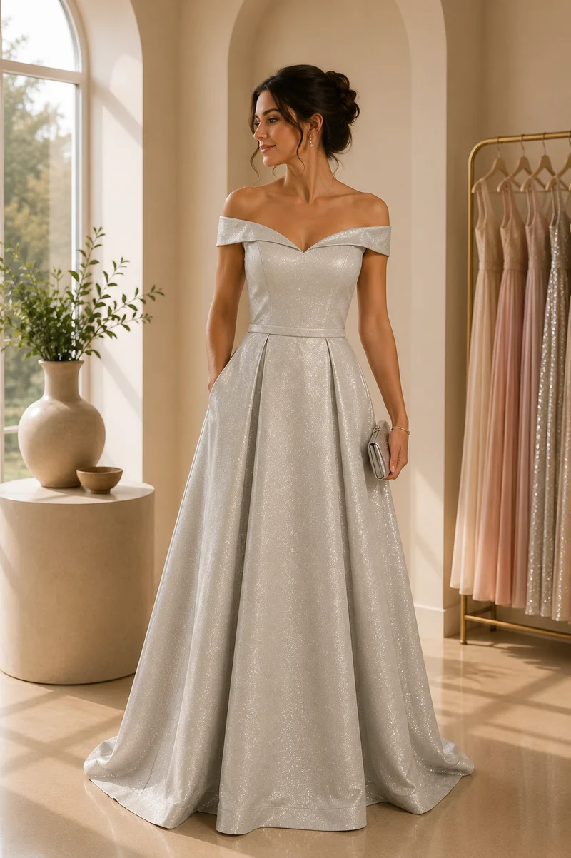 Aftonklänning / Balklänning PartyLine 99017 silver