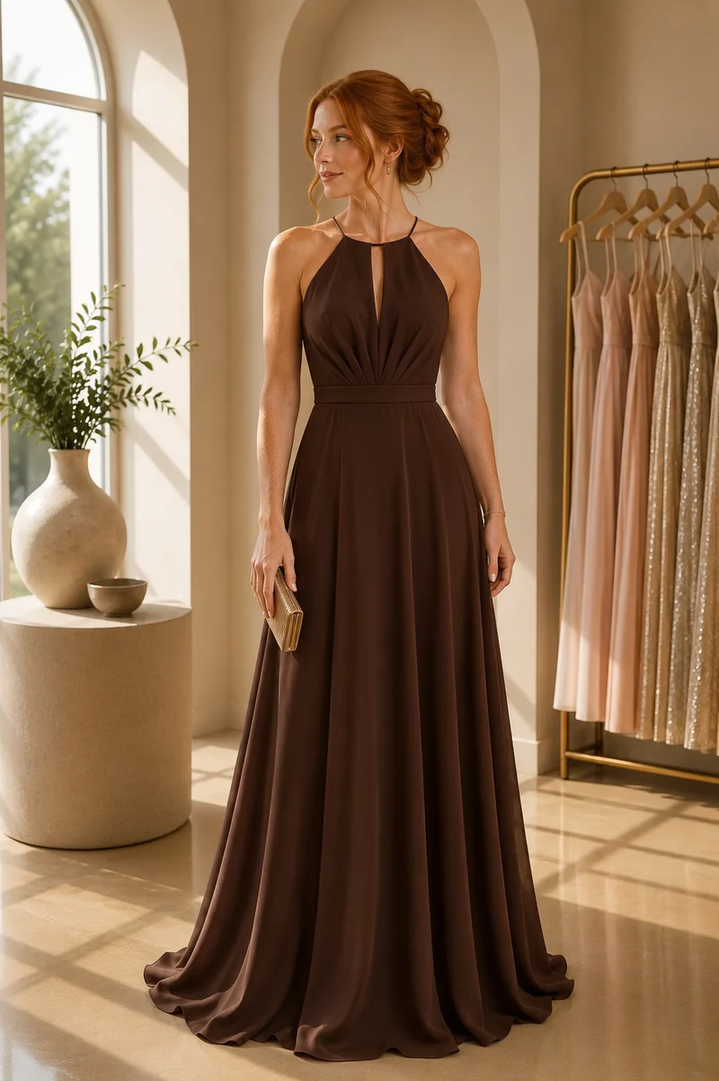 Aftonklänning / Balklänning Venitti 747065 brown