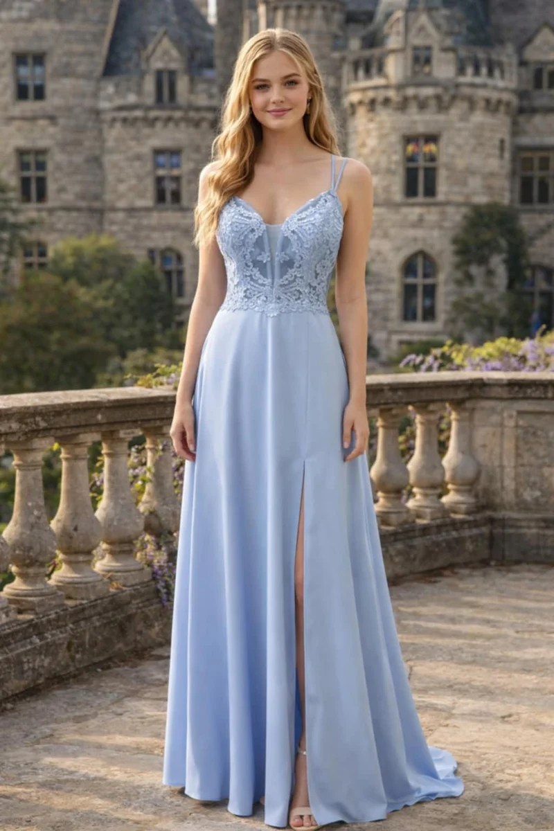 Aftonklänning / Balklänning Venitti 008685 babyblue