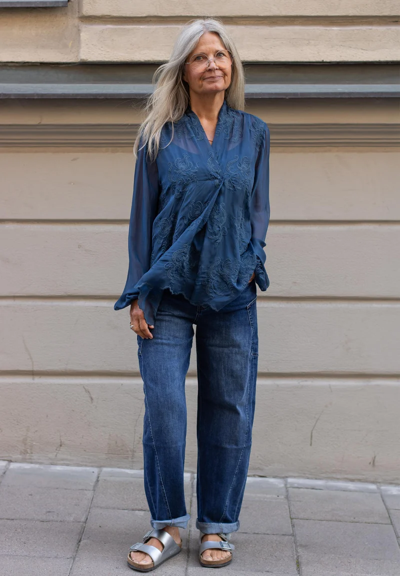 DESIREE BLOUSE - NAVY
