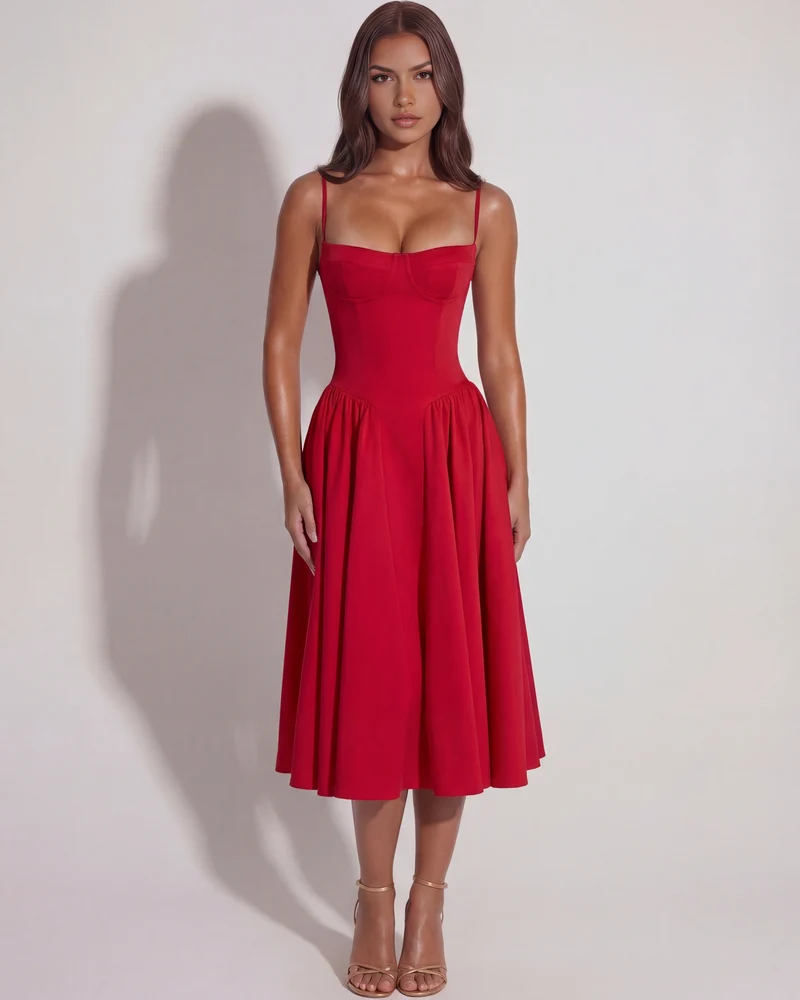 Sophie | Elegant Sommarklänning med Volang