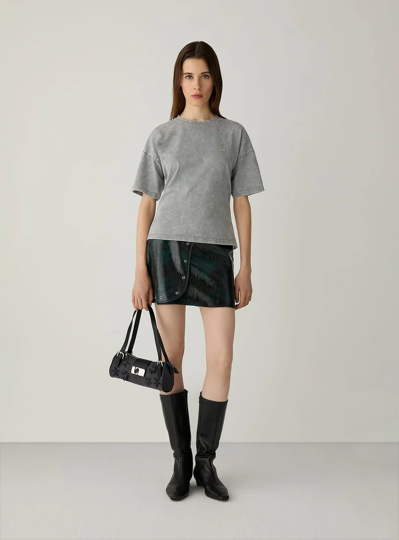 ELODIE DARK GREEN SHORT SKIRT