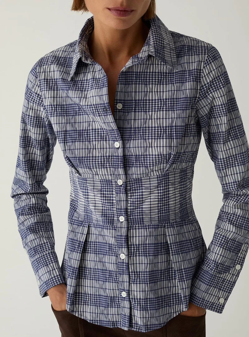 HELLA NAVY BLUE SQUARED SHIRT