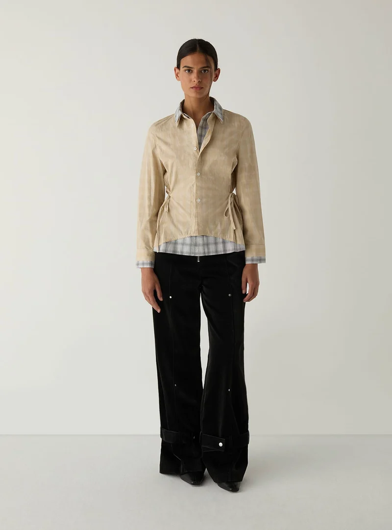 CHAPELL BEIGE SQUARED LAYERED SHIRT