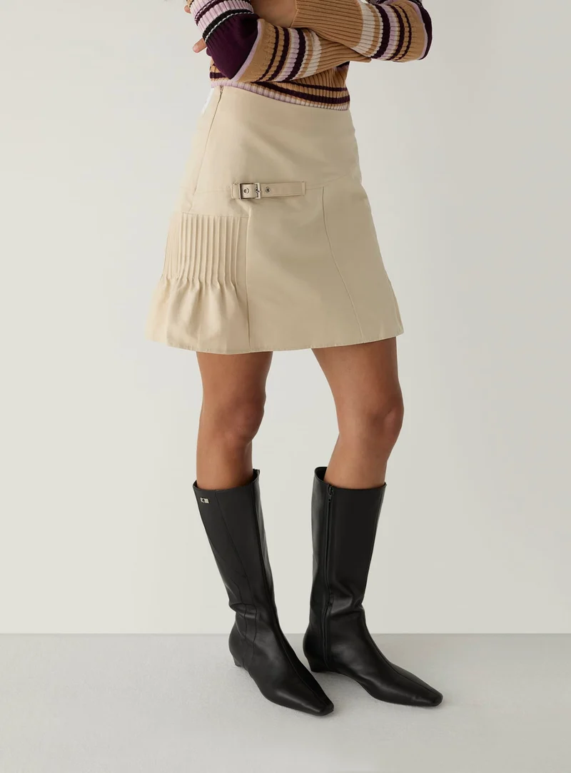 SOLACE ECRU SHORT SKIRT