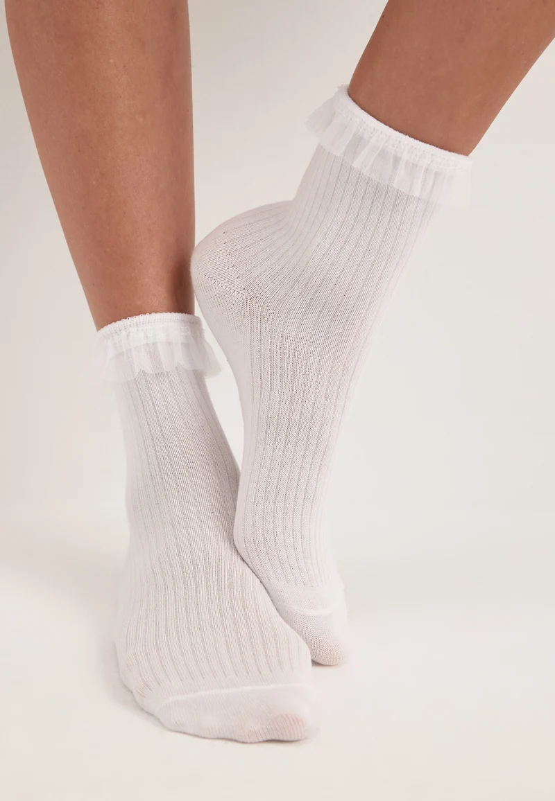 Pcellinor Tulle Edge Socks