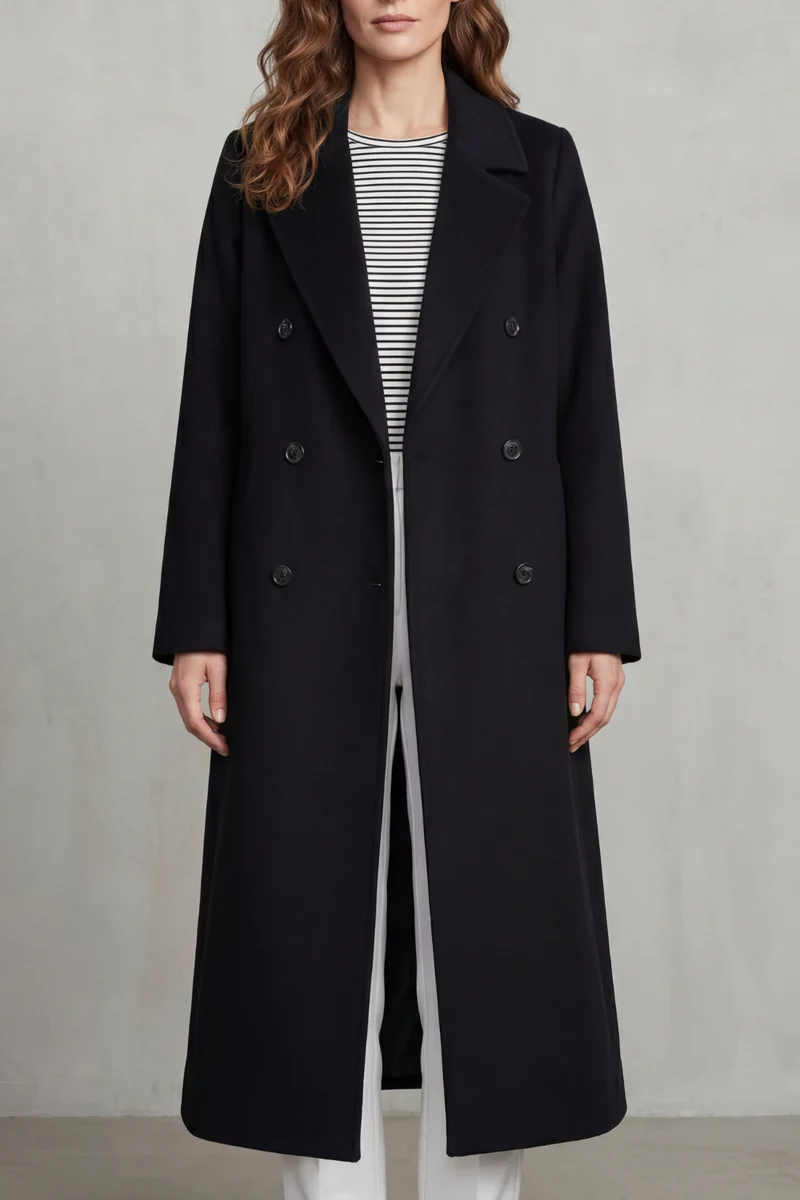 Women's Wool Blend Double-Breasted Coat – Elspeth
