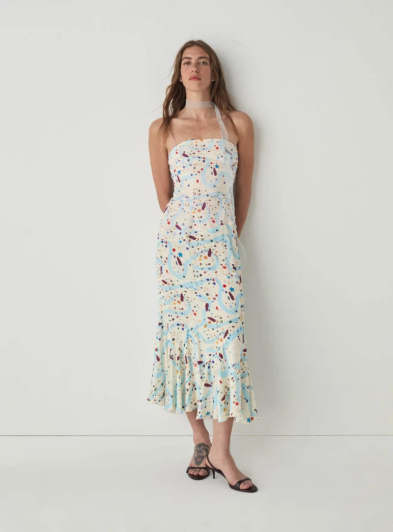 POLLY PRINT MIDI DRESS