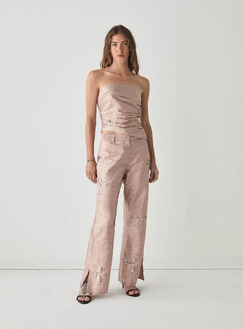 AMELIE SAND TEXTURED TOP