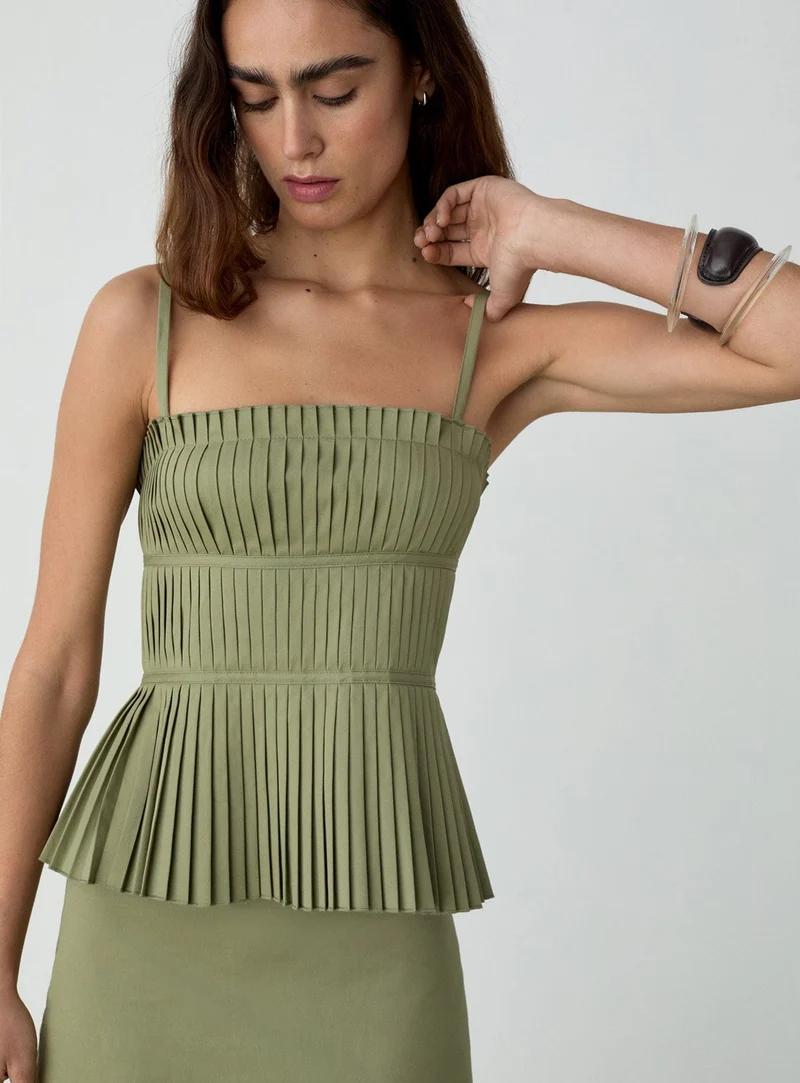 ALMA KHAKI TOP