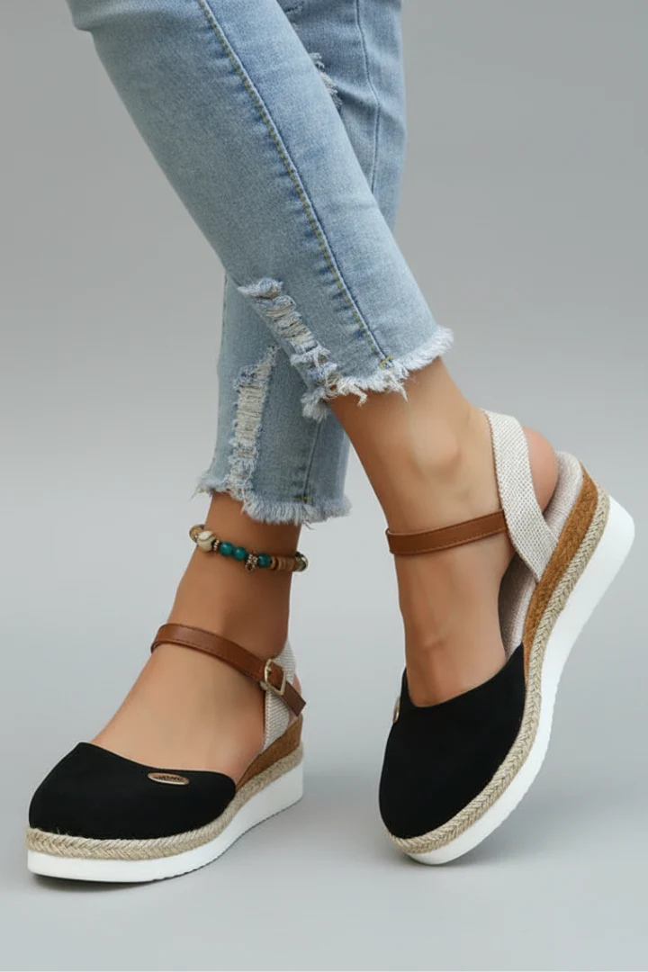 Maya | Espadrillsandaler Med Sluten Tå Och Slingback-rem För Dam