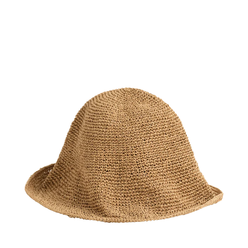 Straw Hat - Caramel Beige