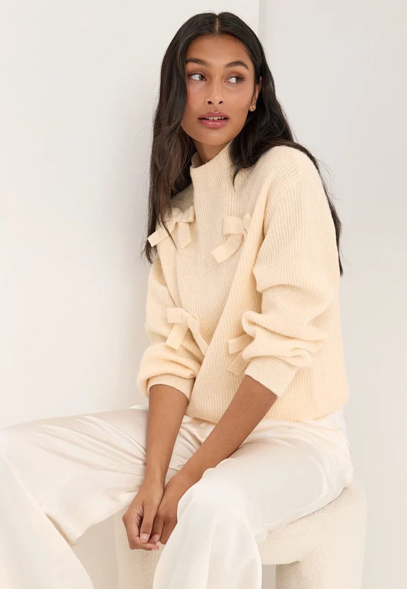 Onllisa Ls Bow Pullover Knt