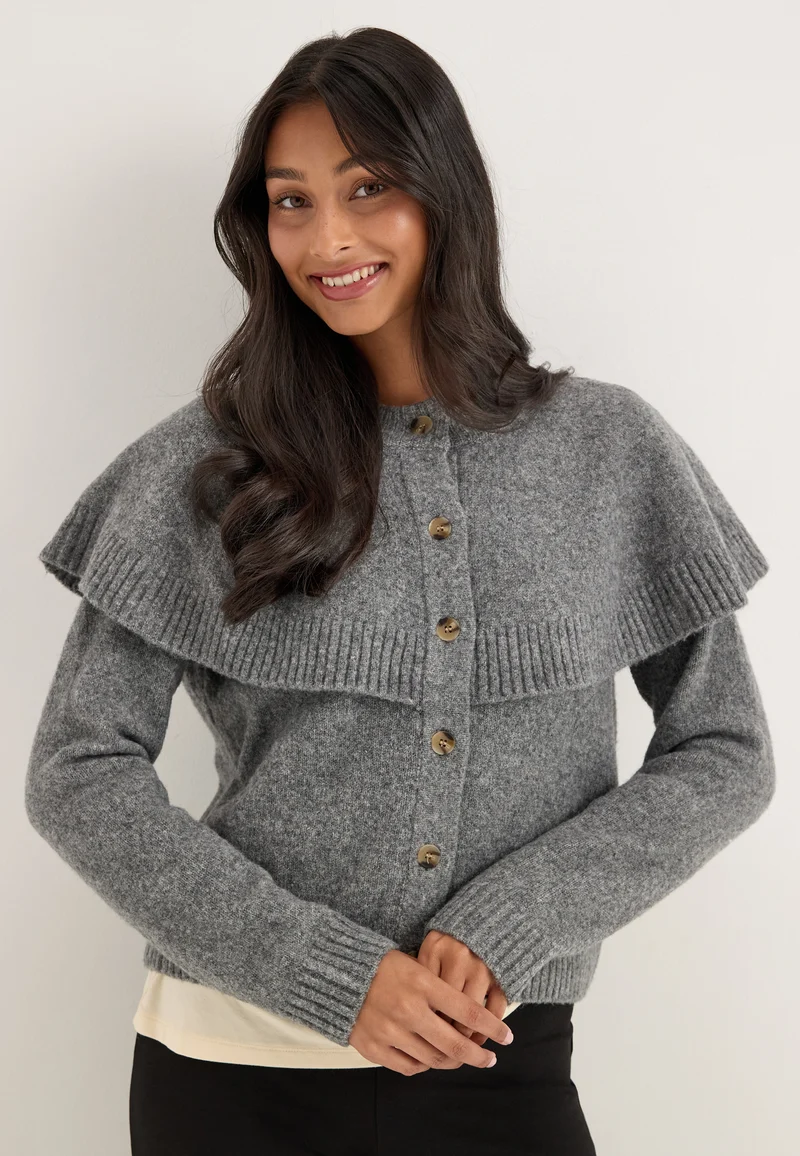 Vmlilli Ls O-neck Cape Cardigan