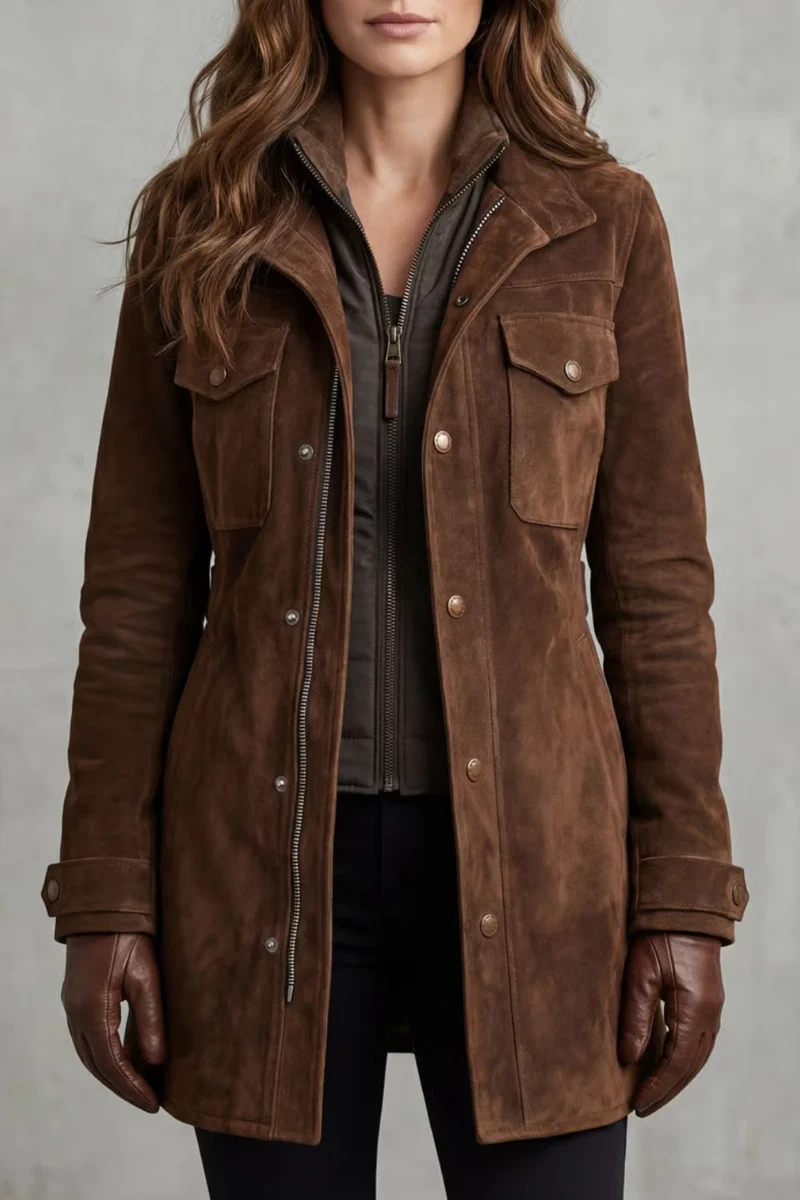 Women's Custom Suede Longline Coat – Daphne