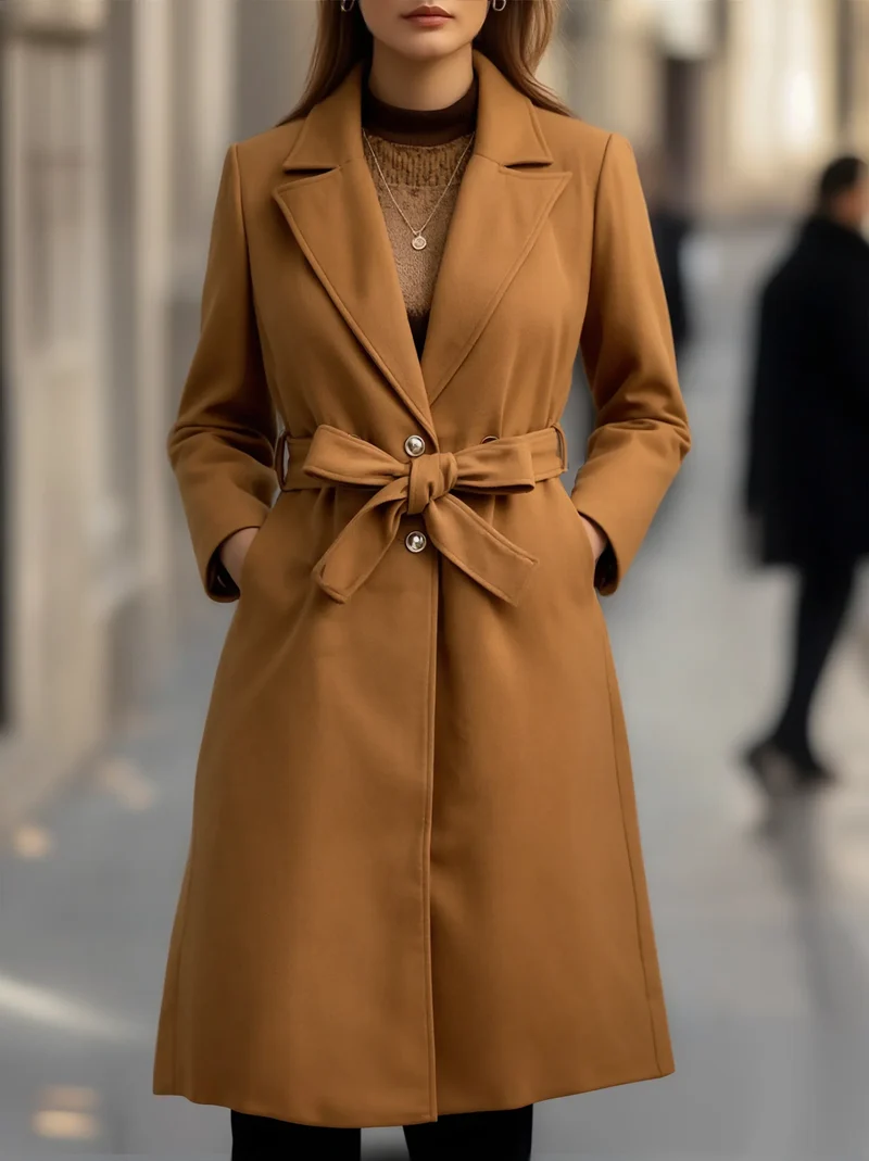 Kappa Trenchcoat Dam Knytskärp Kavajkrage