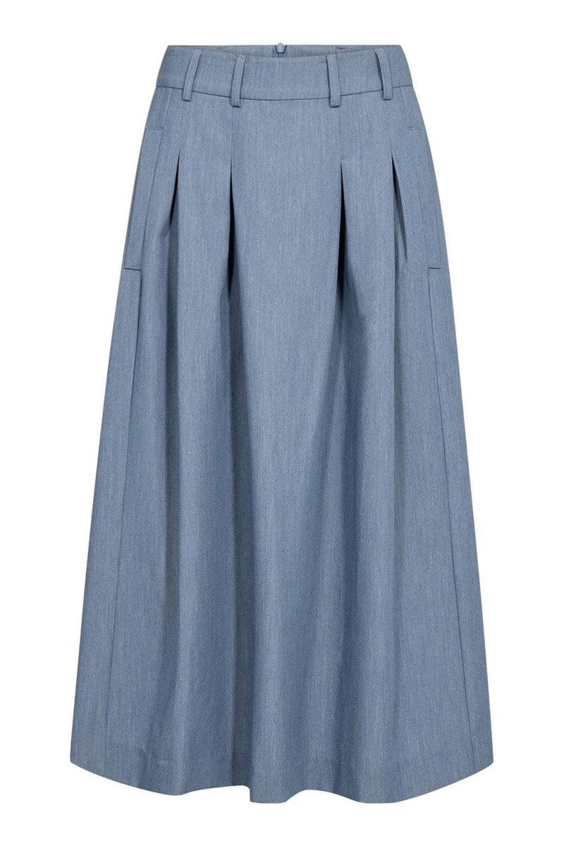 Co´Couture - Ellycc Pleat Skirt 44043 - 586 - Dusty Blue