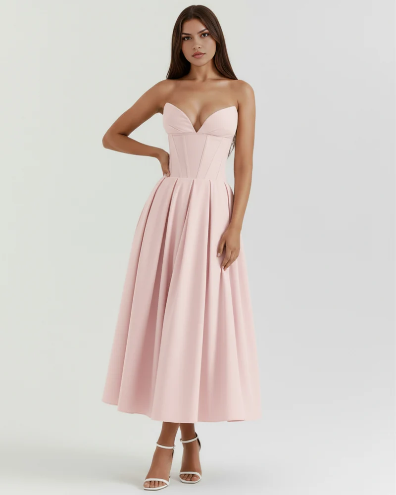 Mia | Elegant Voluminös Klänning För Speciella Tillfällen