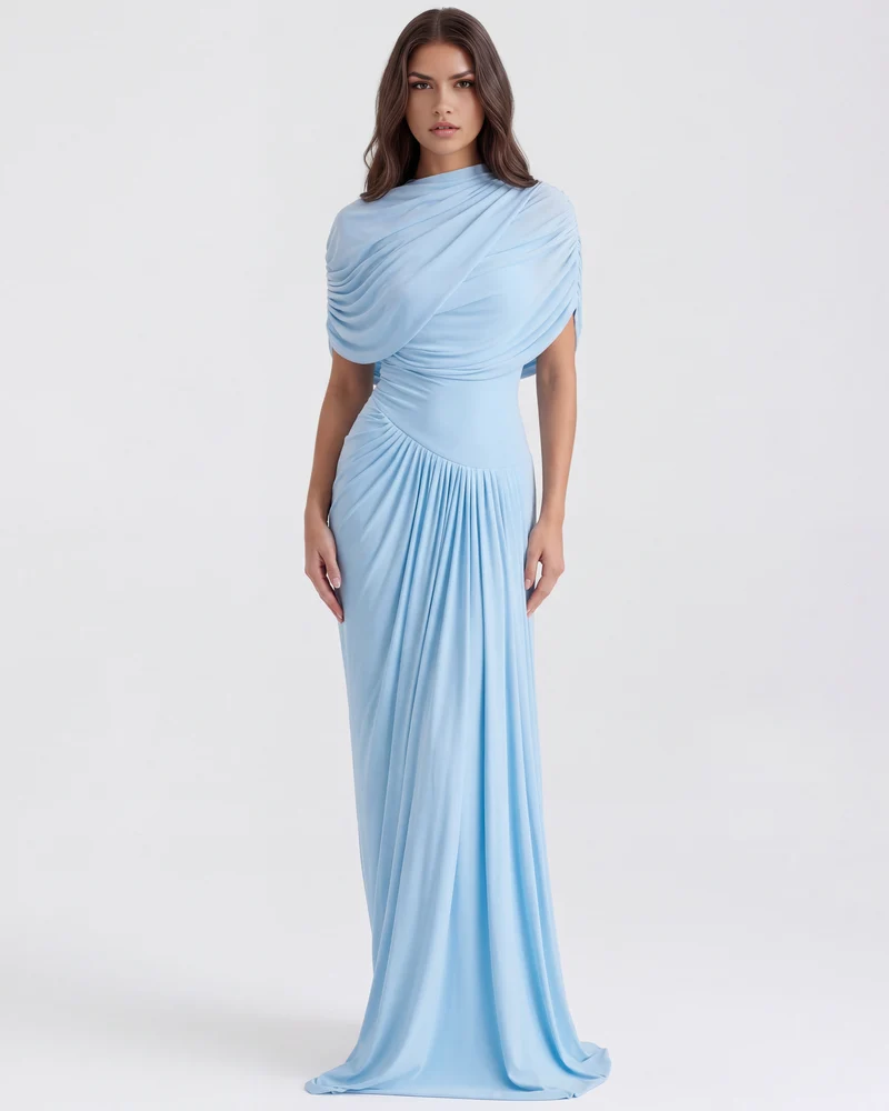 Sophie | Elegant Maxi Klänning med Drapering