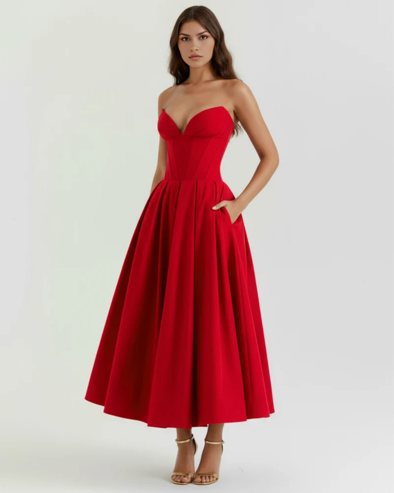 Ella | Elegant Voluminös Klänning för Bröllop och Fest