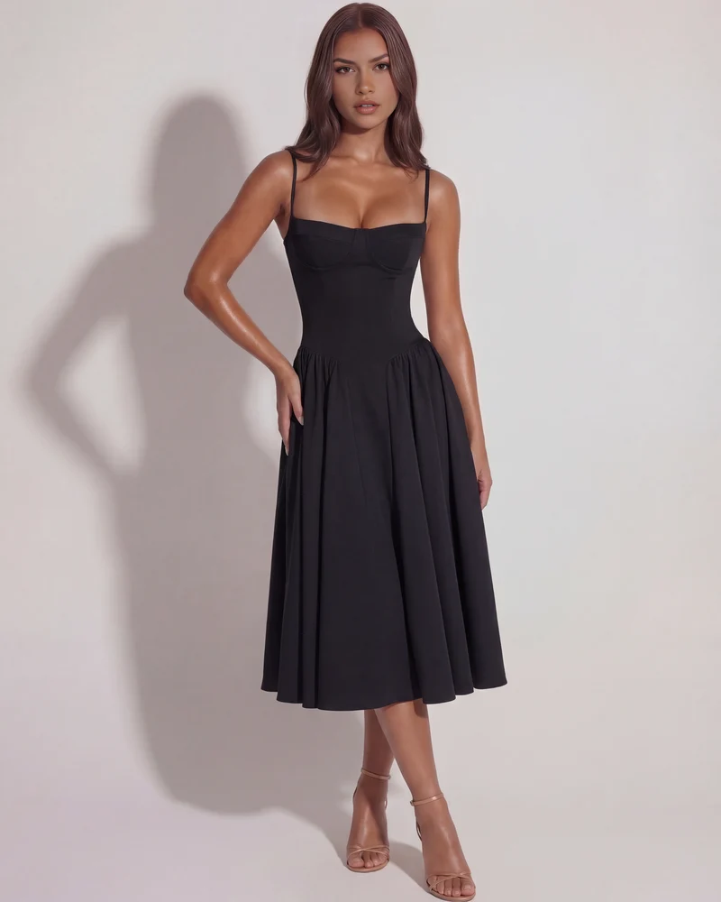 Sophia | Elegant Sommarklänning med Volang
