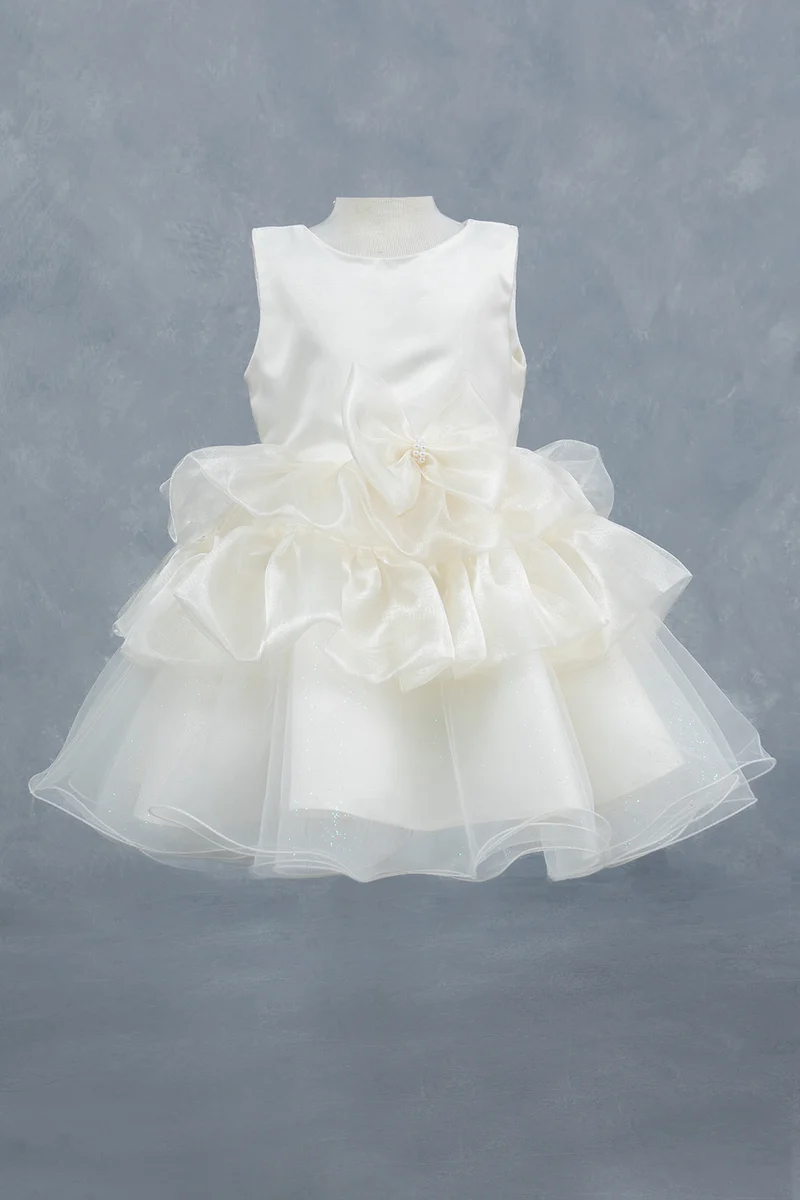 Lager Volang Klassisk Båtringad Flicka Nattvardsklänning från Cinderella Couture USA AS9174B