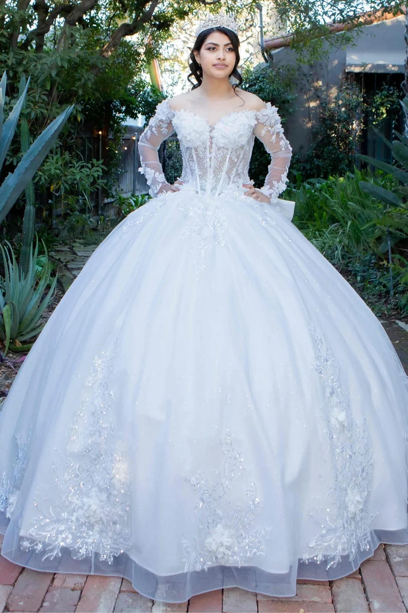 Hjärtformad A-linjeformad nattvardsklänning för flickor från Cinderella Couture USA AS8325J