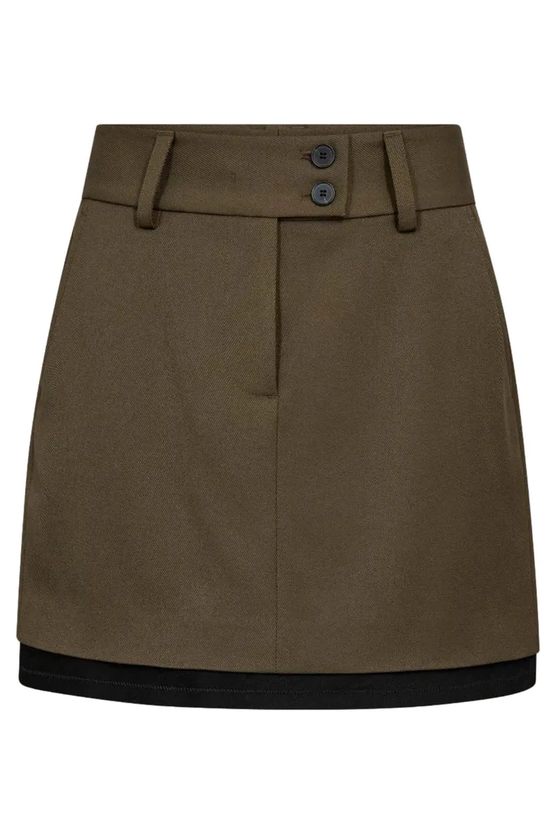 Haute L'Amitié - Premiere Crop Skirt HL10711 - Army