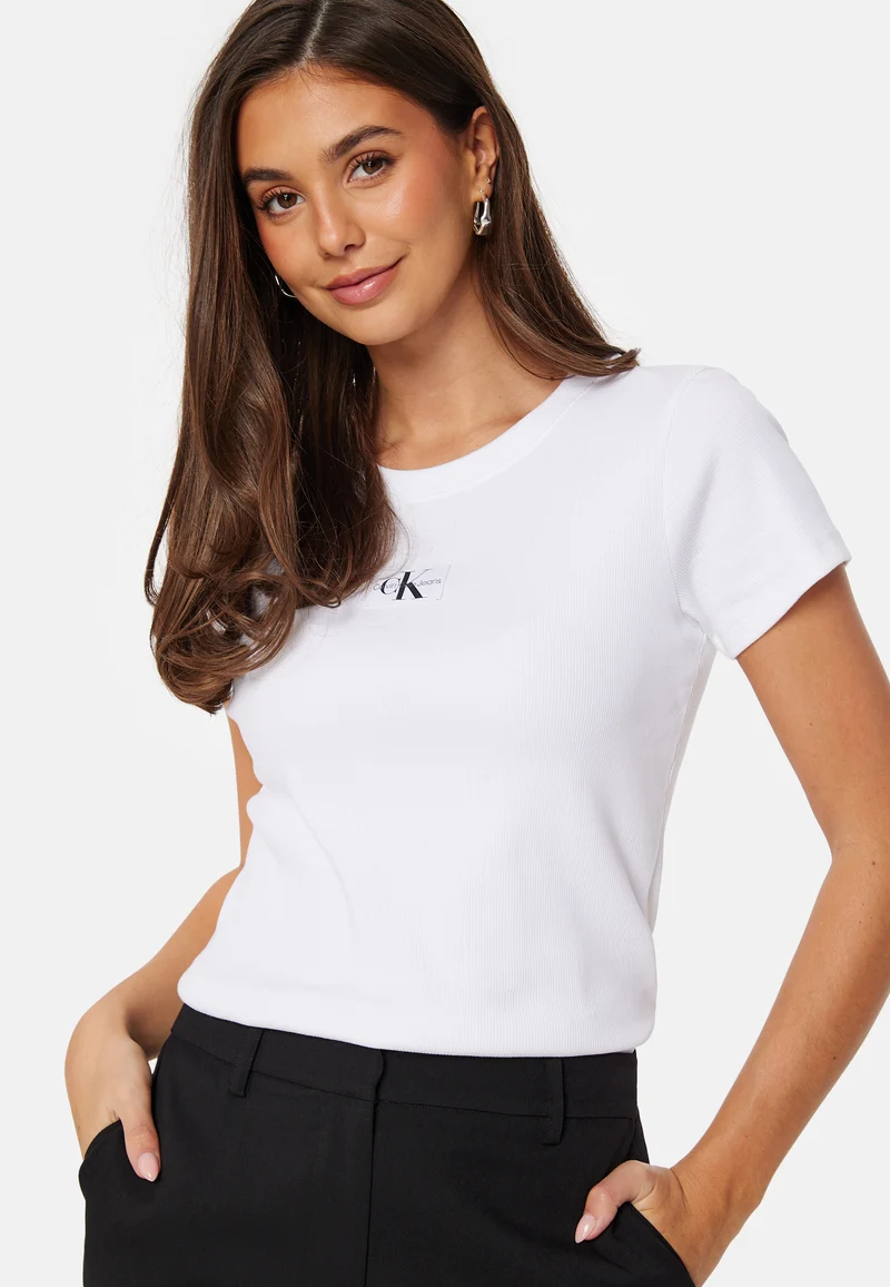 Wowen Label Rib Slim Tee