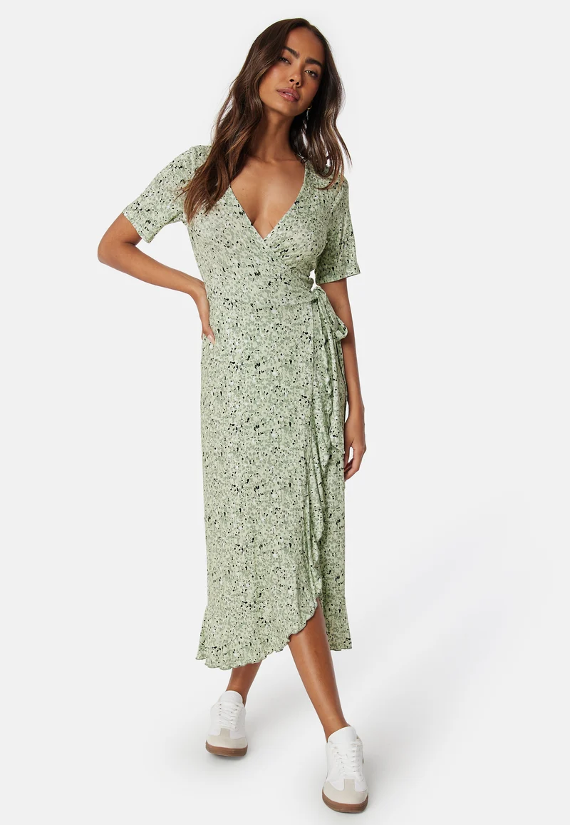 Frill S/S Wrap Dress