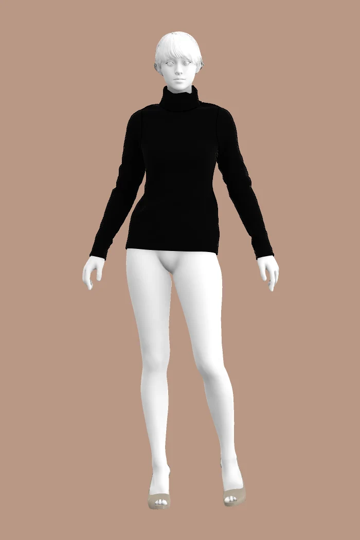 Tröja Rita Rollerneck - Black