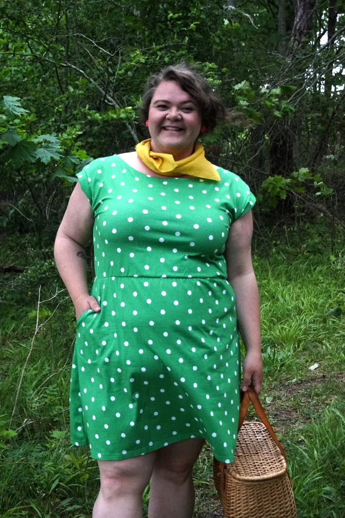 Klänning Kim - Spotnik Green