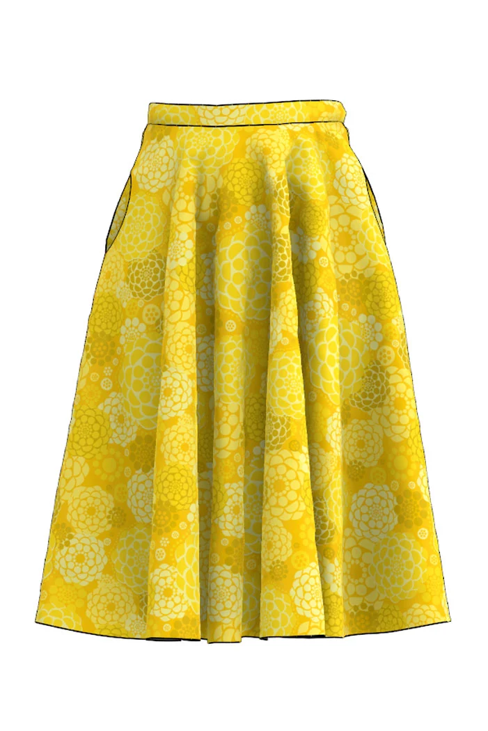 Kjol Cilla - Zinnia Yellow