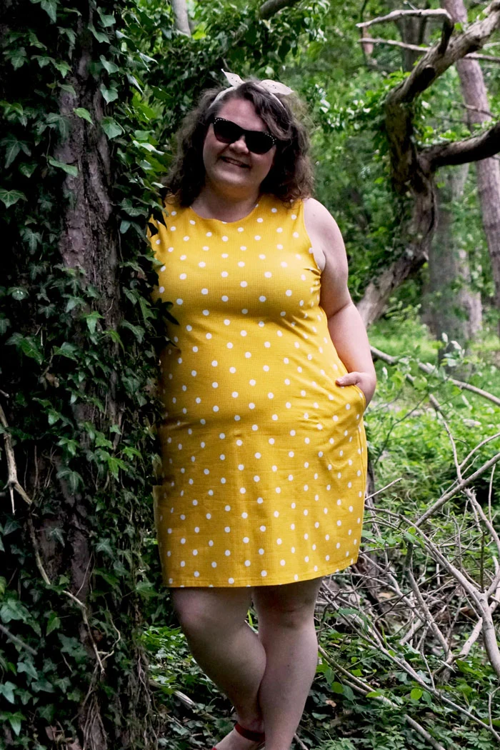 Klänning Anna - Spotnik yellow
