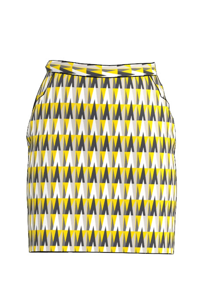 Kjol Emma - Spikes Yellow
