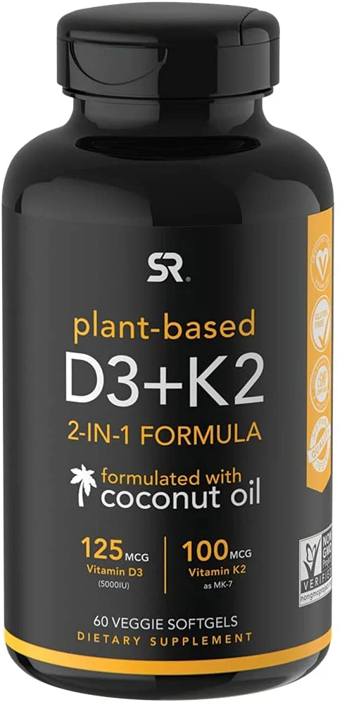 Sports Research, Vitamin K2 + D3, 60 Veggie Softgels
