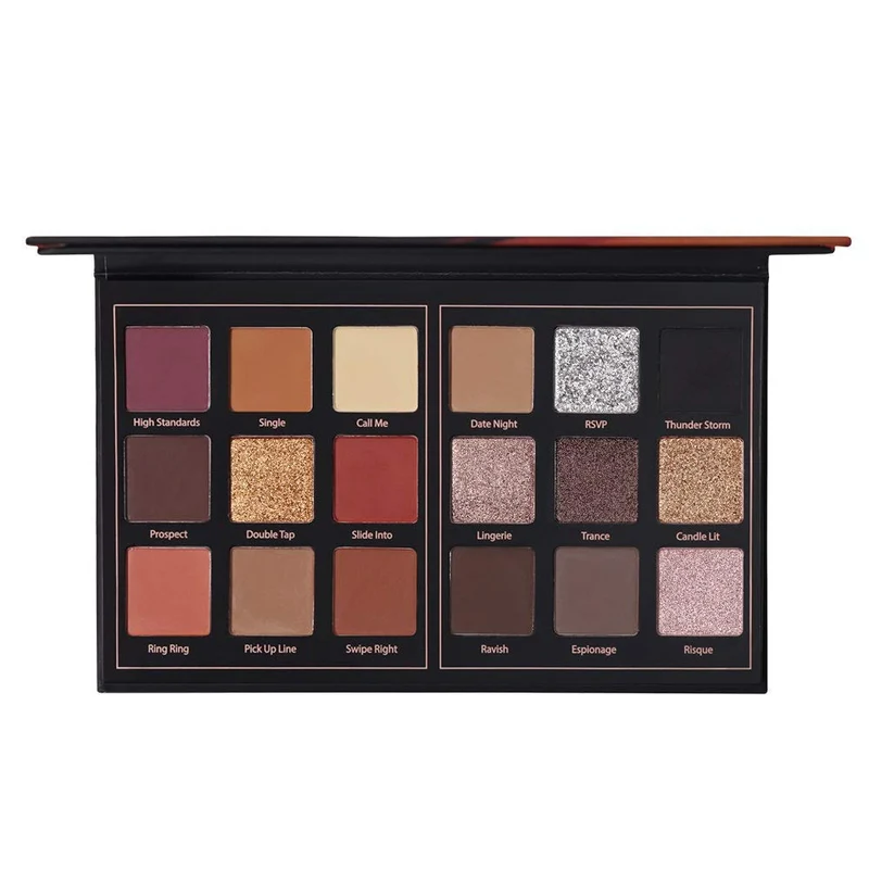 Matte Eyeshadow Palette Pro 18 Colors Pigmented Shimmer Glitter Eye Shadow Palette Blendable Long Lasting Waterproof Makeup Cosmetics Halloween Makeup Kit (01# Seductress)
