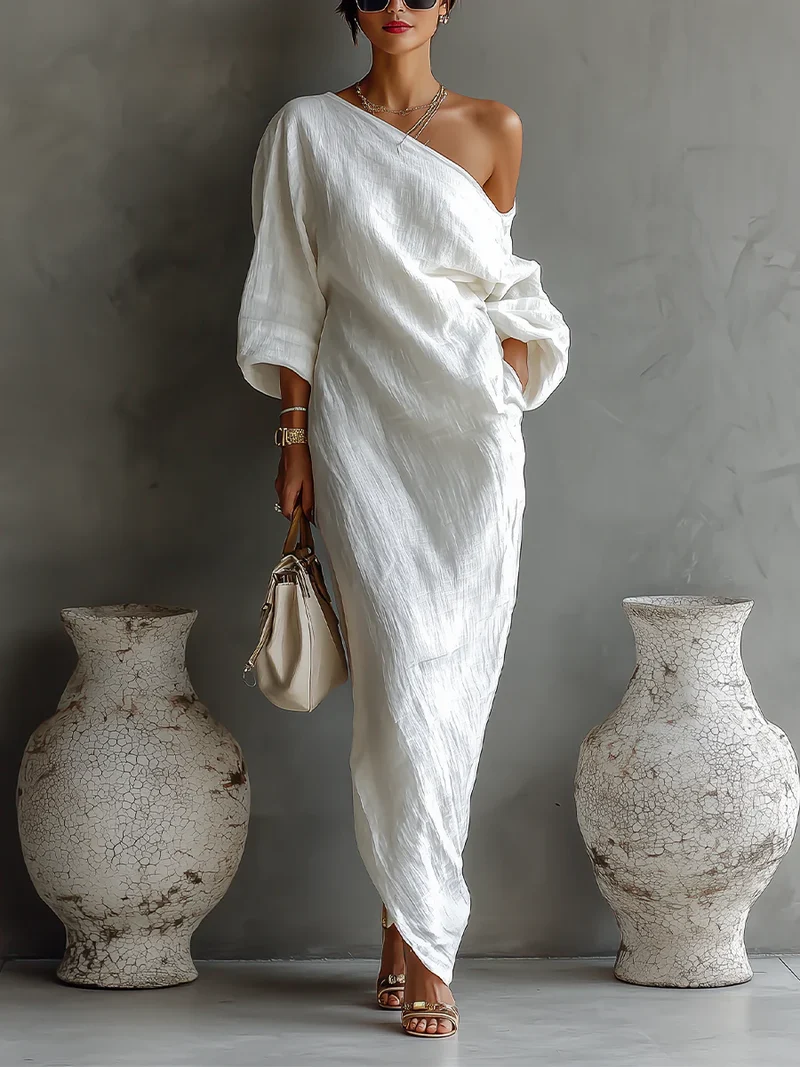 Elise™ | Elegant Asymmetrisk Maxiklänning