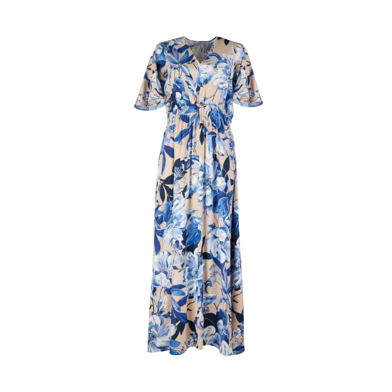 Leonora Dress - 151 Blue Pattern