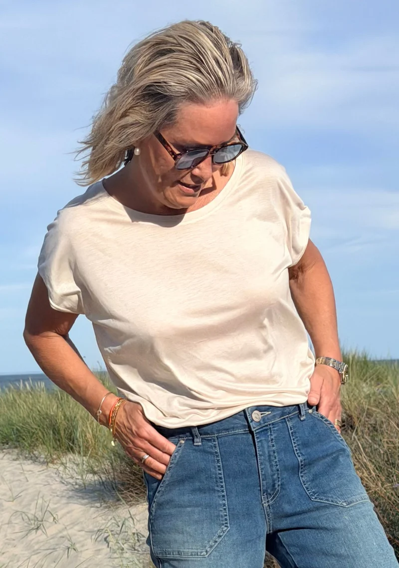 Nugga Viscose T-Shirt - Sand