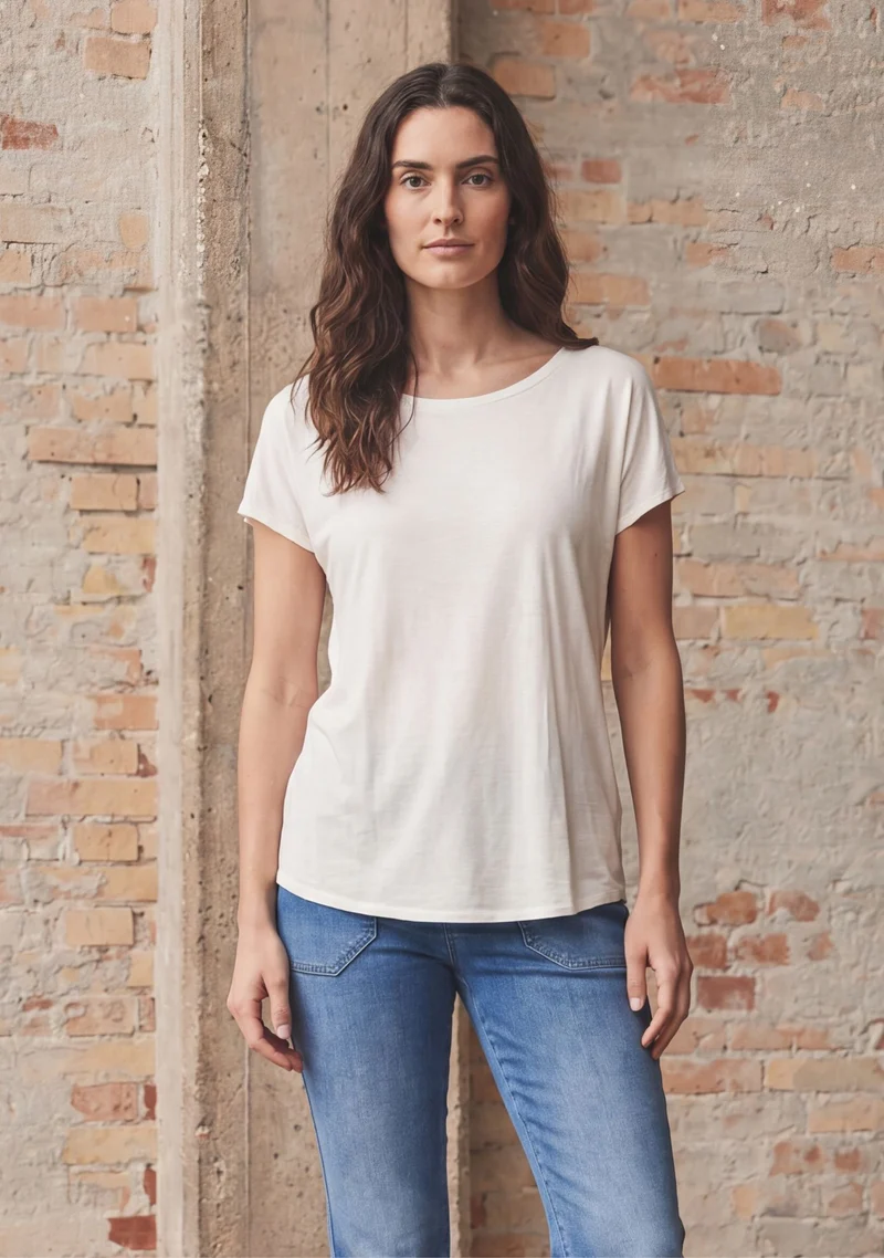 Nugga Viscose T-Shirt - Broken White