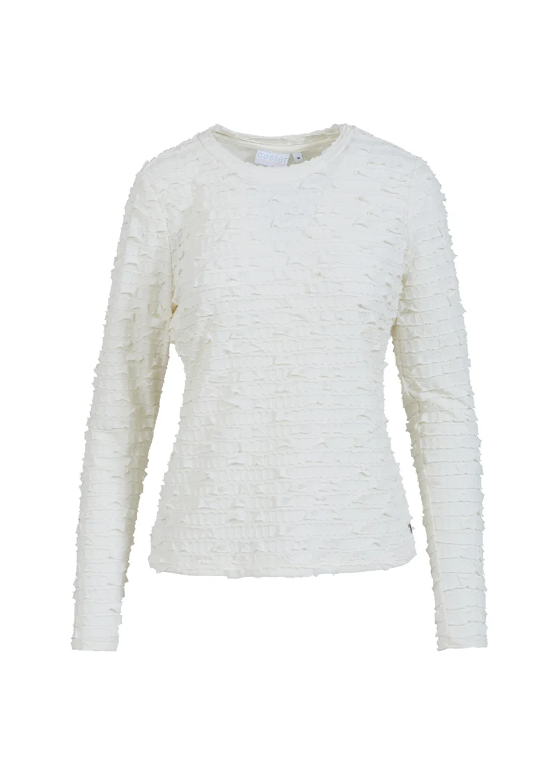 JERSEY BLOUSE - Creme